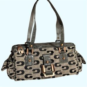 guess monogram duffel shoulder purse